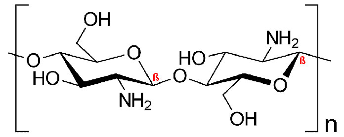 Công thức cấu tạo của chitosan