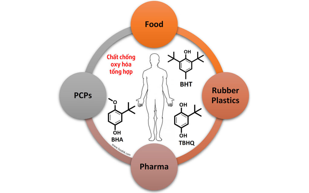 Chất chống oxy hoá trong thực phẩm được định nghĩa là bất cứ chất nào có khả năng làm chậm hoặc ngăn ngừa sự phát triển tình trạng ôi hoá