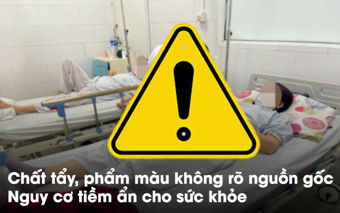 Sử dụng các chất tẩy, phẩm màu không rõ nguồn gốc với liều lượng cao có thể gây ra các trường hợp sốc phản vệ ảnh hưởng xấu đến sức khỏe.